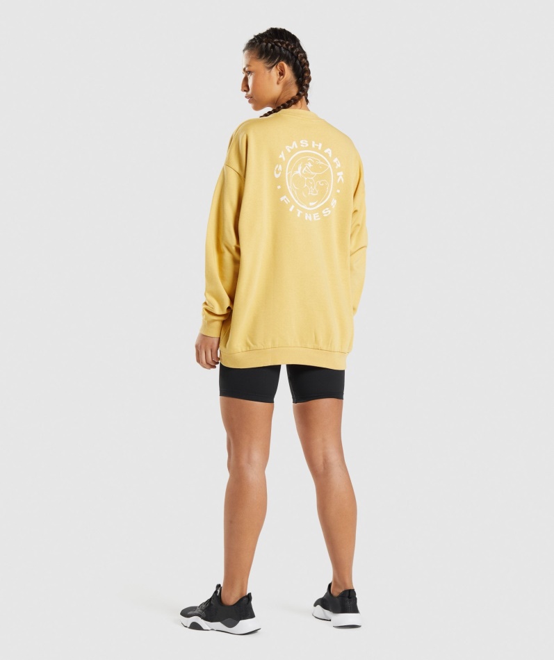 Gymshark Legacy Grafisk Sweatshirt Gul