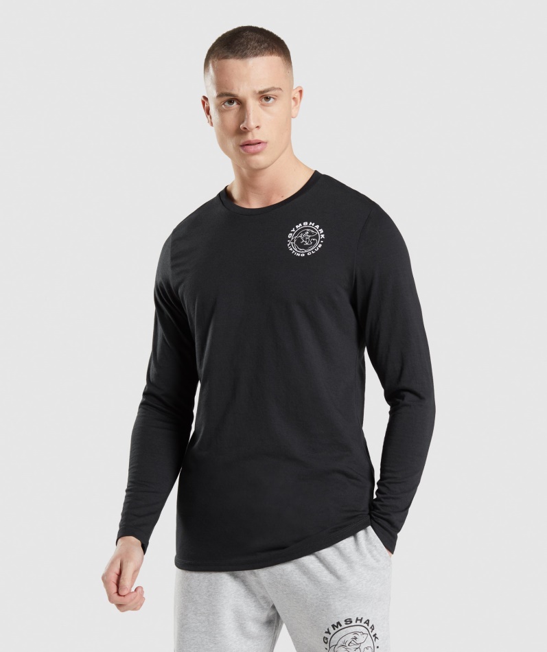 Gymshark Legacy Langermet T-skjorte Svart