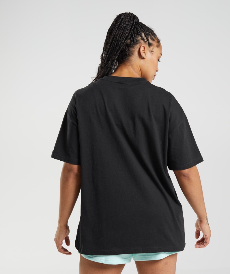 Gymshark Legacy Oversized T-skjorte Svart