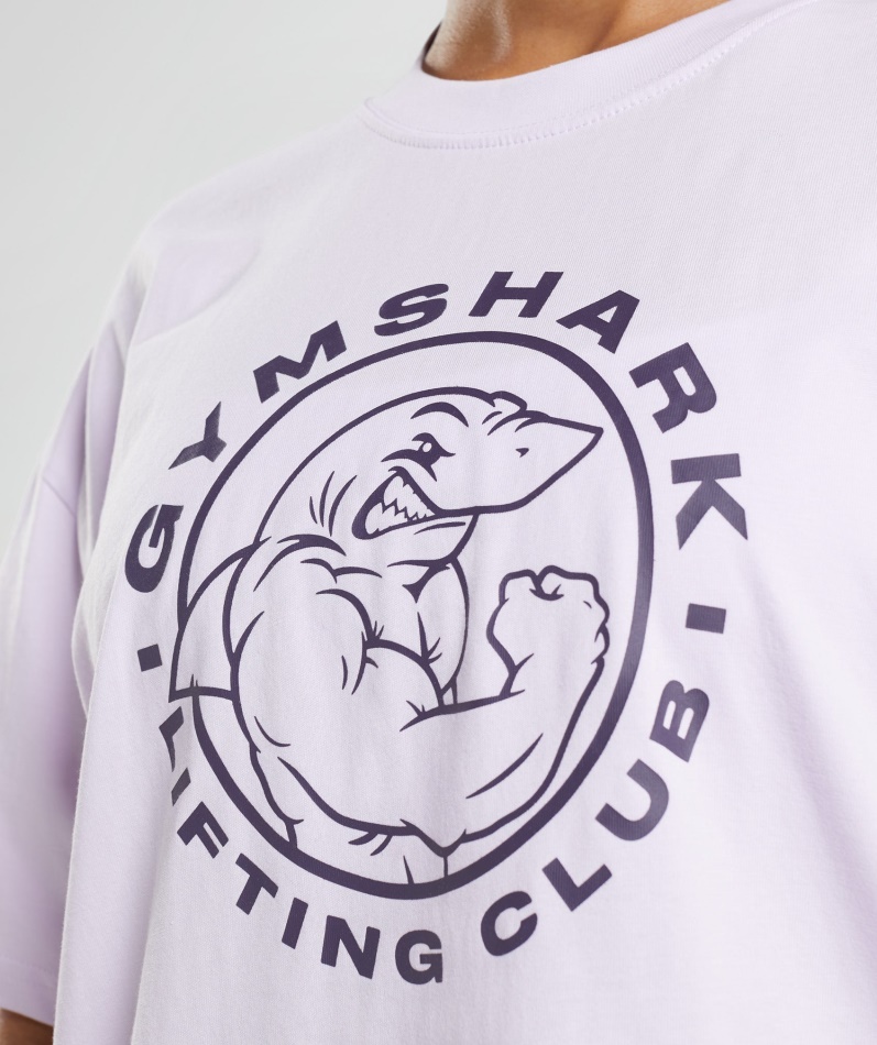 Gymshark Legacy Overdimensjonert T-skjorte Falmet Lilla