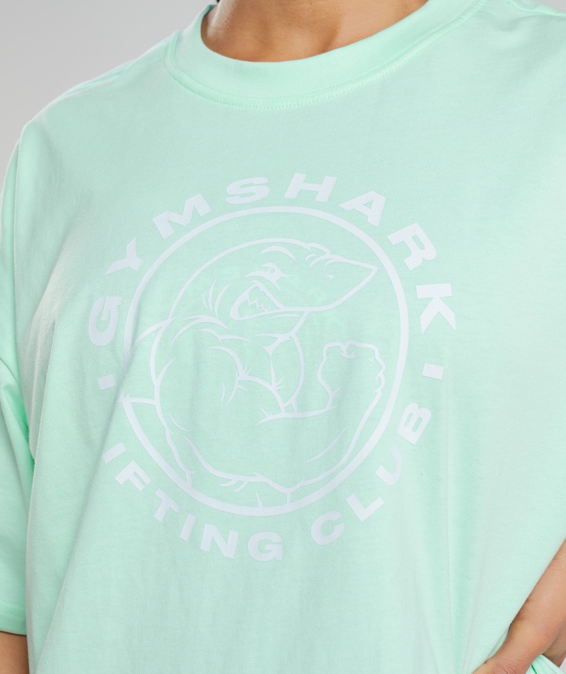 Gymshark Legacy Overdimensjonert T-skjorte Turboblå