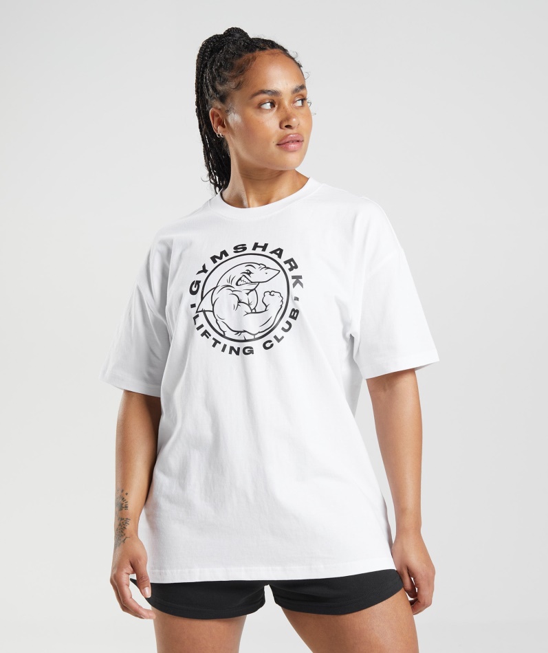 Gymshark Legacy Oversized T-skjorte Hvit