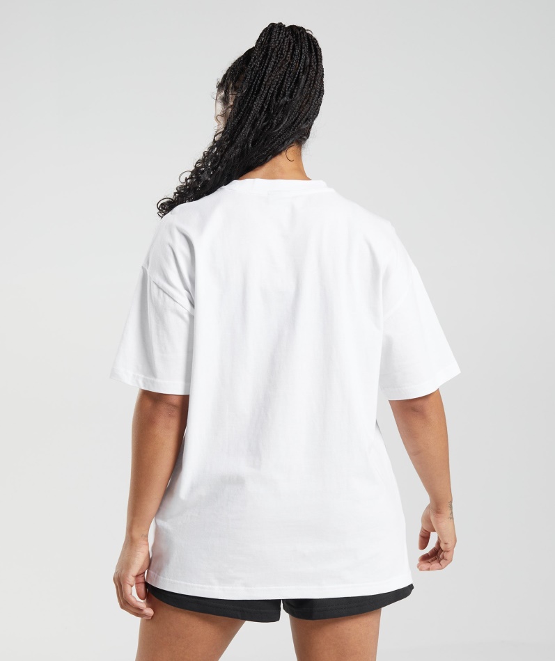 Gymshark Legacy Oversized T-skjorte Hvit