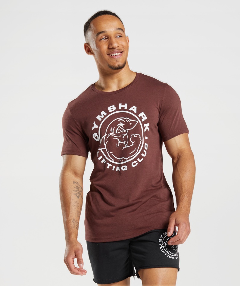 Gymshark Legacy T-skjorte Kirsebærbrun
