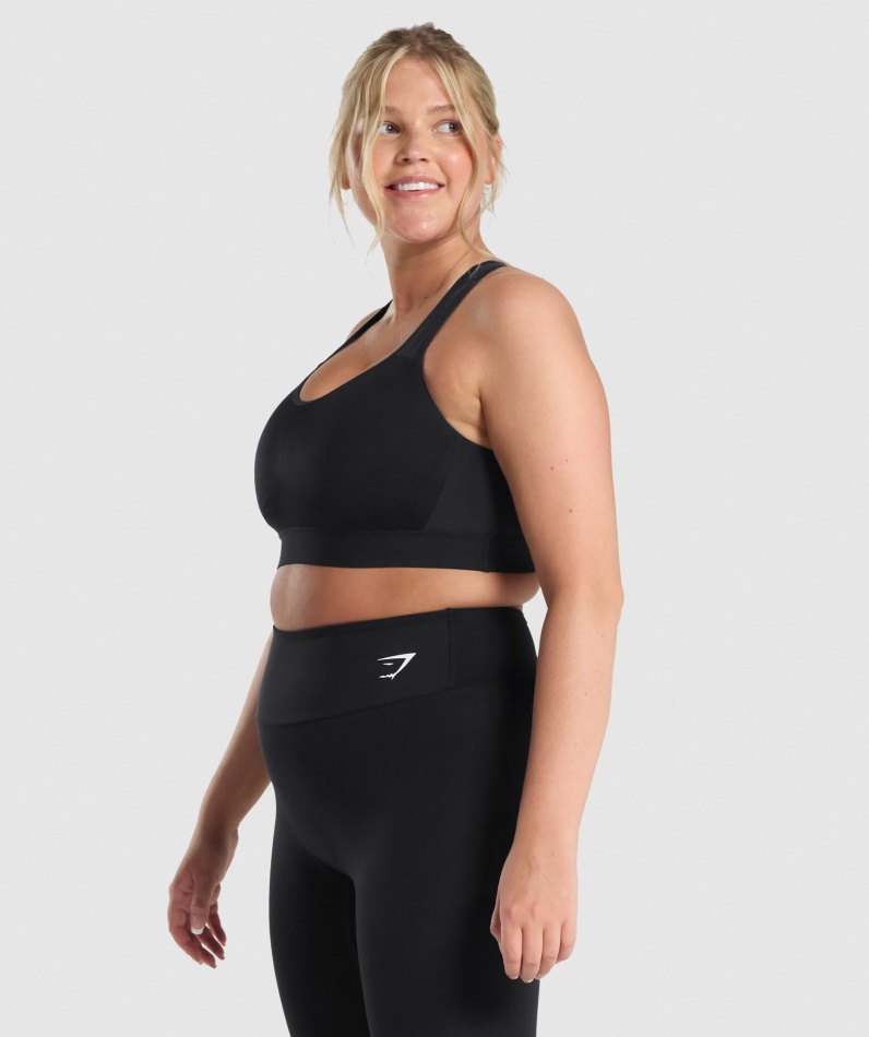 Gymshark Lett Sports-bh Med Høy Støtte, Svart