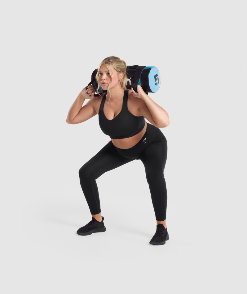 Gymshark Lett Sports-bh Med Høy Støtte, Svart