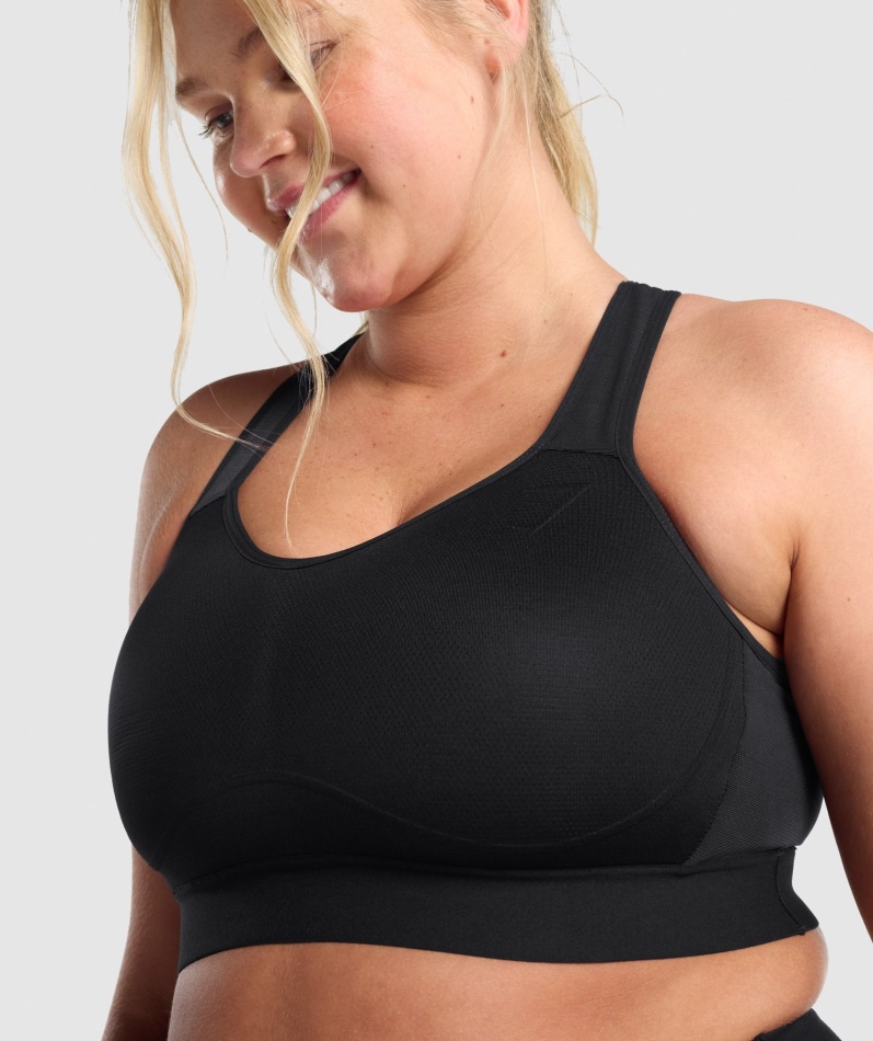 Gymshark Lett Sports-bh Med Høy Støtte, Svart