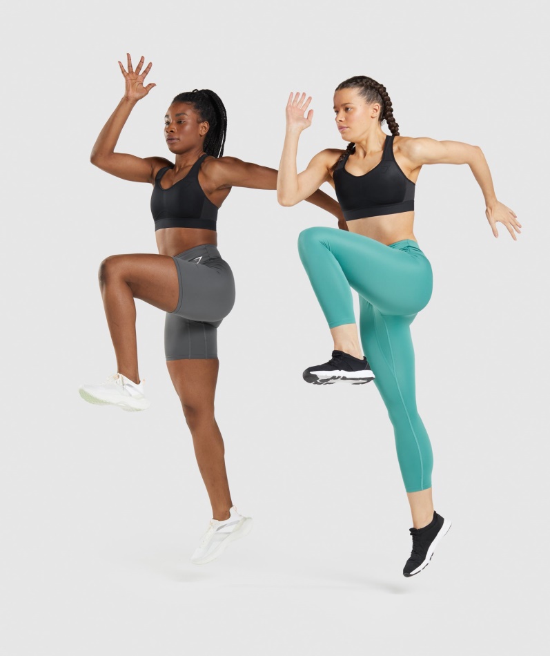 Gymshark Lett Sports-bh Med Høy Støtte For Kvinner Svart