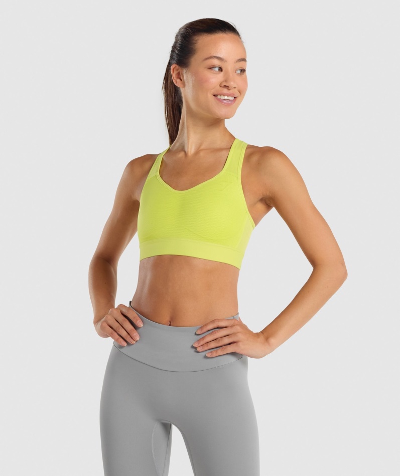 Gymshark Lett Sports-bh Med Høy Støtte Gul
