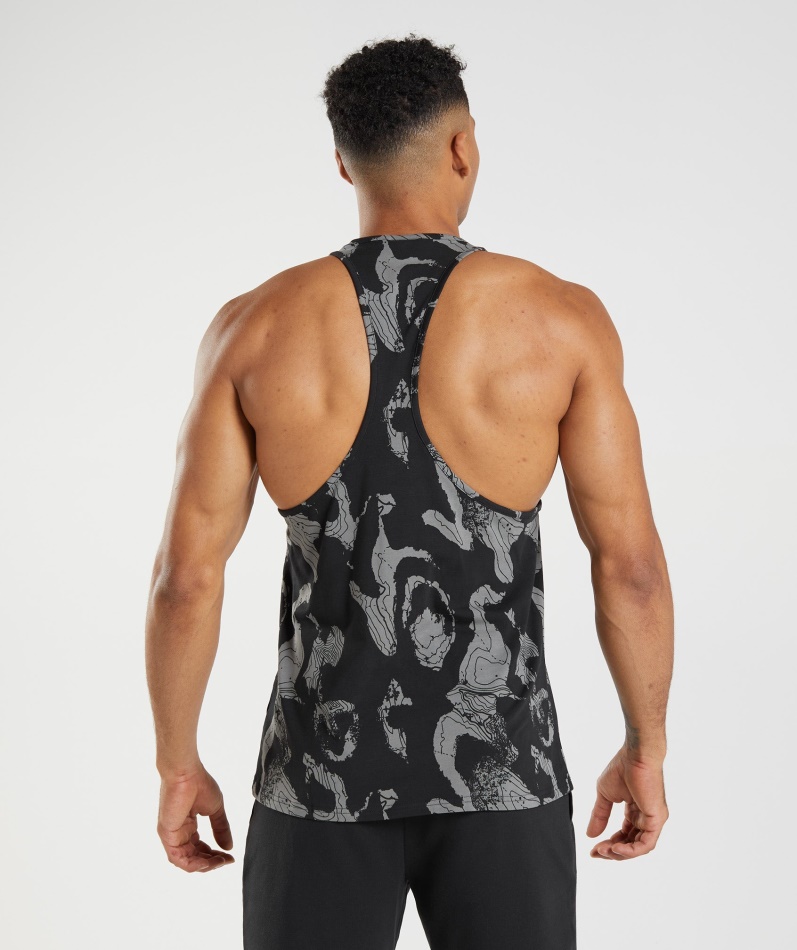 Gymshark Kartutskrift Stringer Svart Trykk