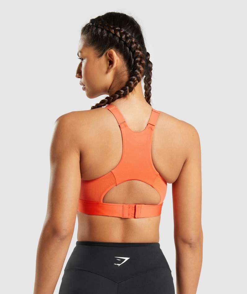 Gymshark Mesh Hals 2.0 Sports-bh Papaya Oransje