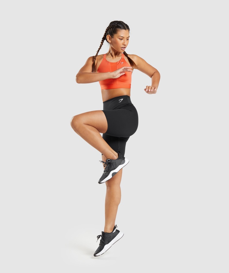 Gymshark Mesh Hals 2.0 Sports-bh Papaya Oransje