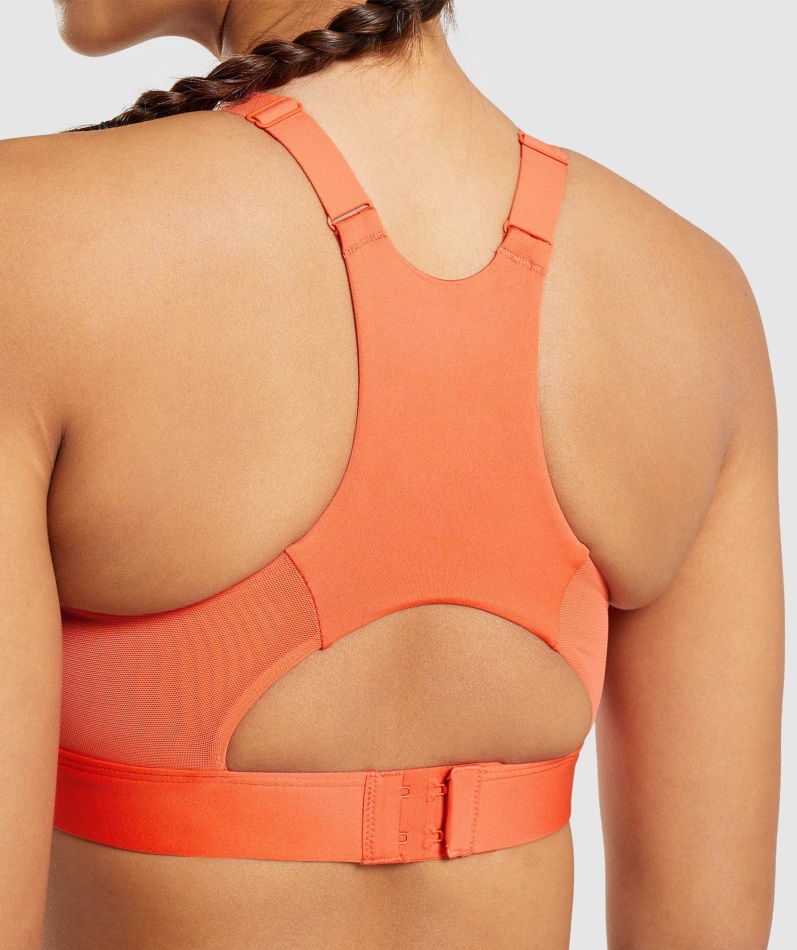 Gymshark Mesh Hals 2.0 Sports-bh Papaya Oransje