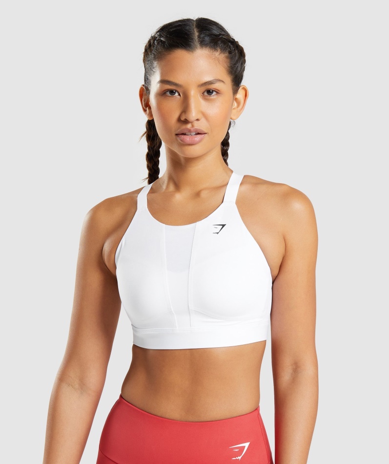 Gymshark Mesh Hals 2.0 Sports-bh Hvit