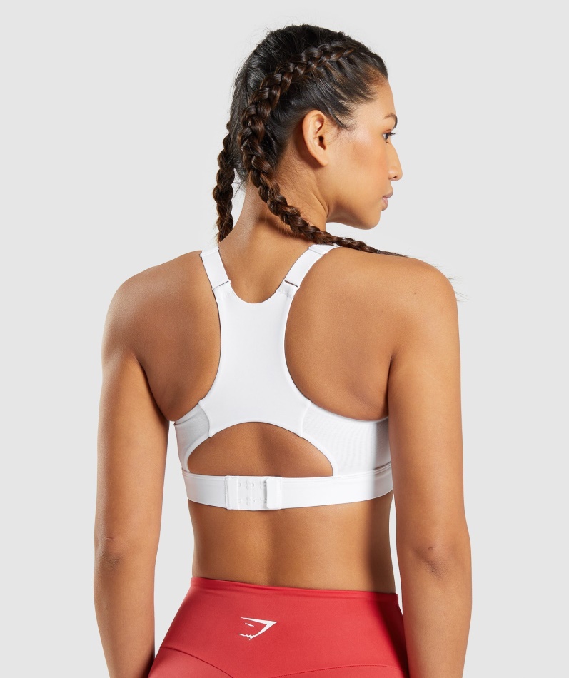 Gymshark Mesh Hals 2.0 Sports-bh Hvit