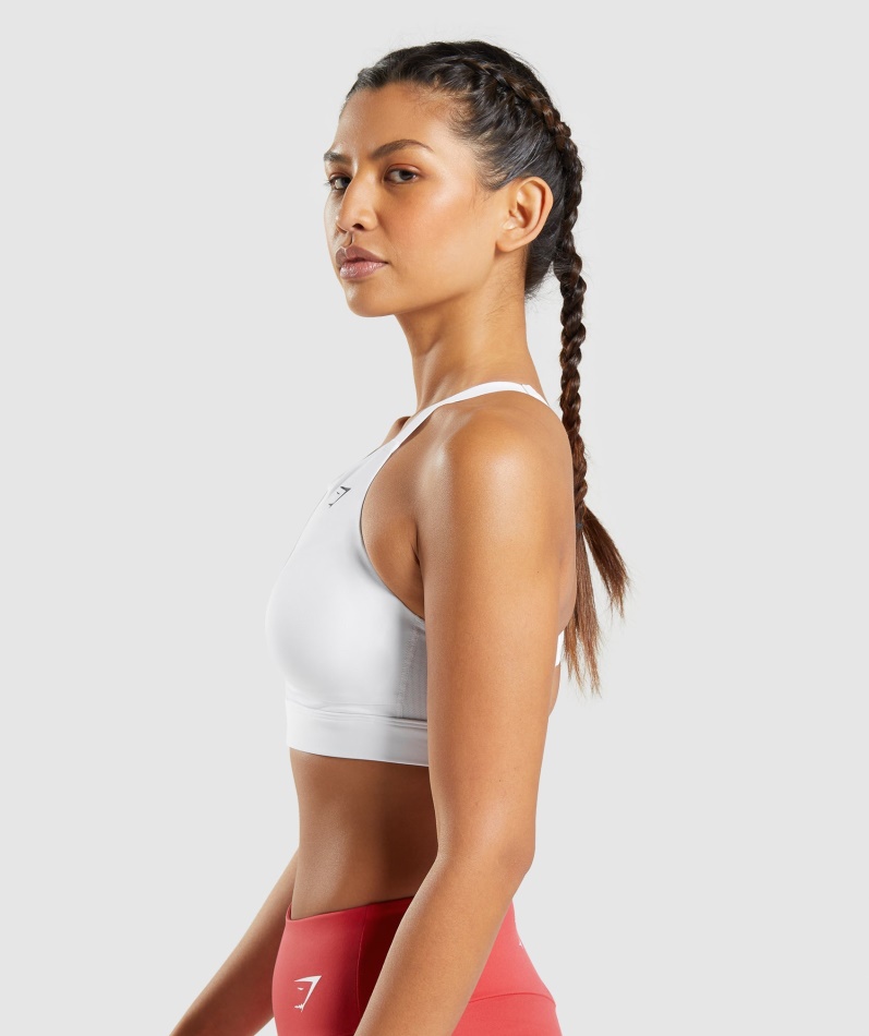 Gymshark Mesh Hals 2.0 Sports-bh Hvit