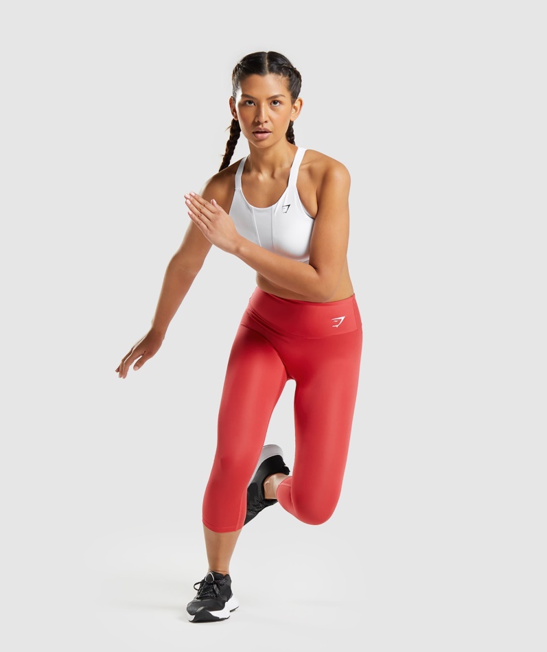 Gymshark Mesh Hals 2.0 Sports-bh Hvit