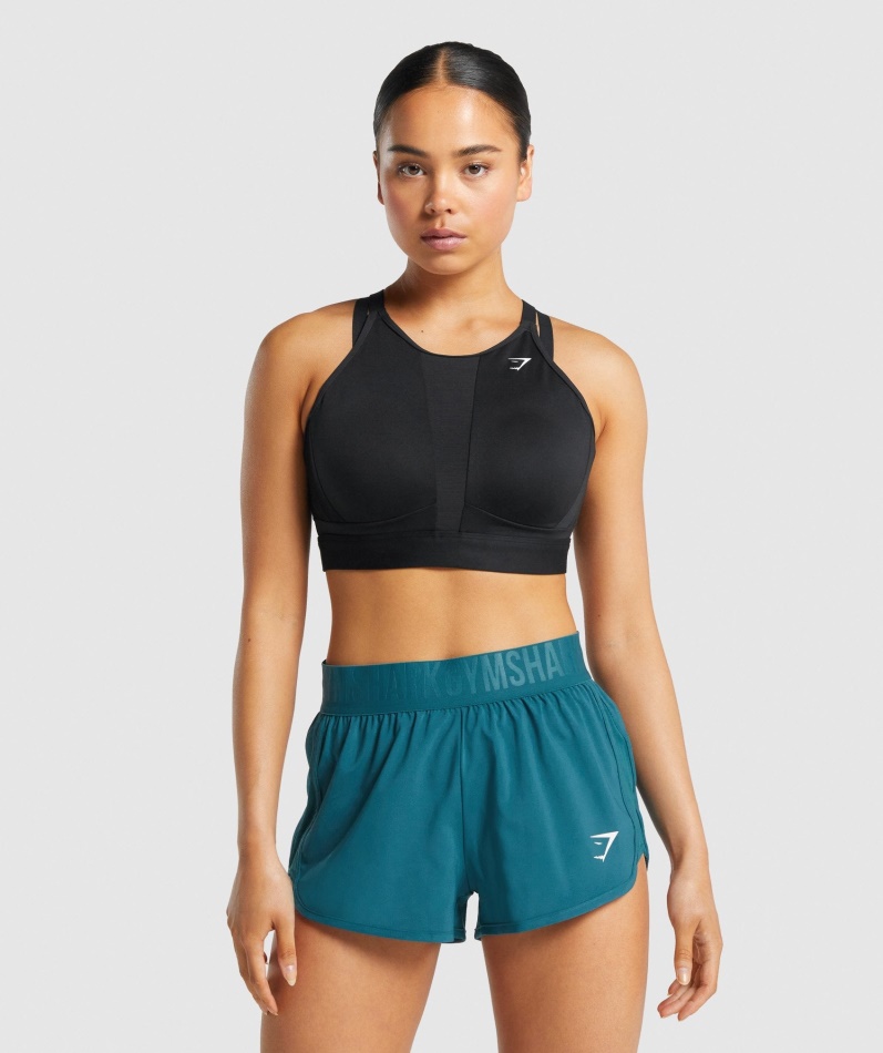 Gymshark Mesh-utringning Sports-bh Svart