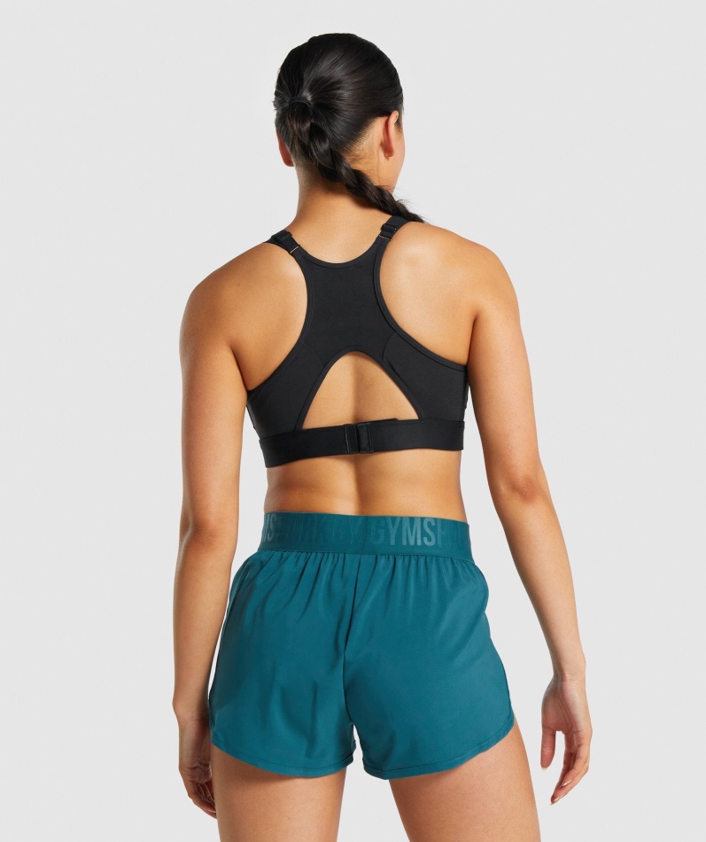 Gymshark Mesh-utringning Sports-bh Svart