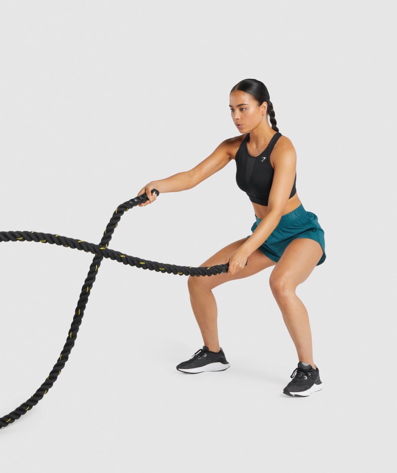 Gymshark Mesh-utringning Sports-bh Svart