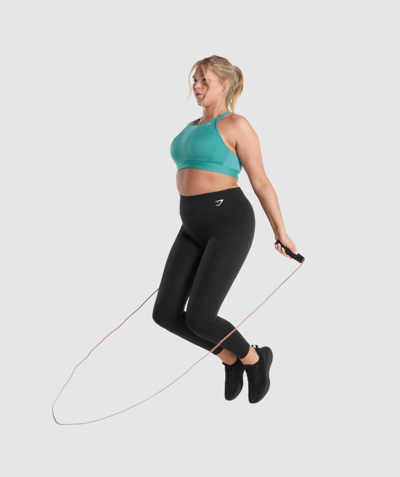 Gymshark Mesh-utringning Sports-bh Blågrønn