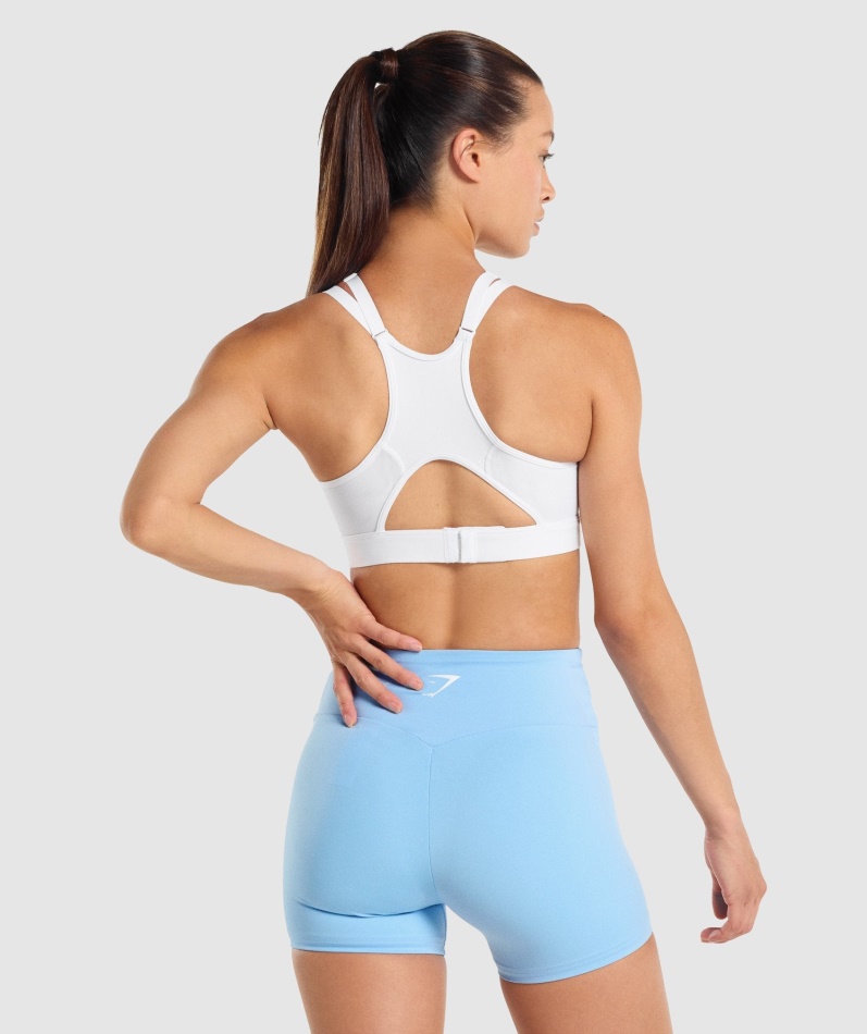 Gymshark Mesh-utringning Sports-bh Hvit