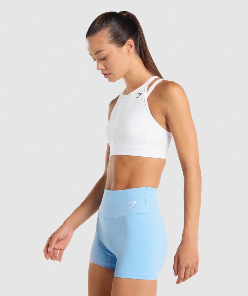 Gymshark Mesh-utringning Sports-bh Hvit