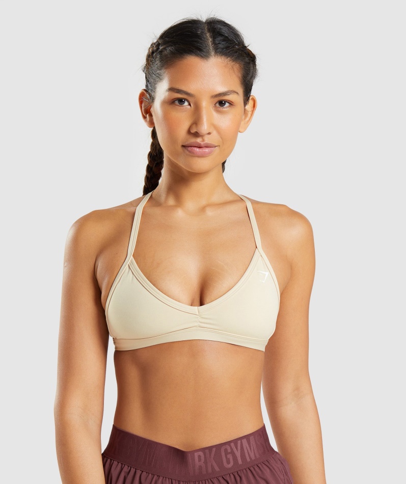 Gymshark Minimal Sports-bh Vaniljebrun
