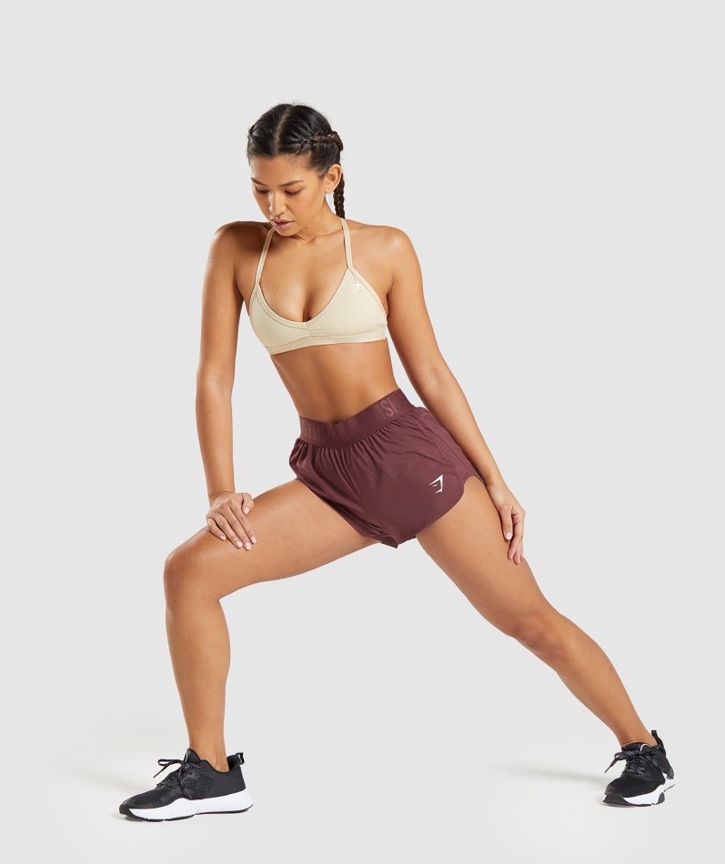 Gymshark Minimal Sports-bh Vaniljebrun
