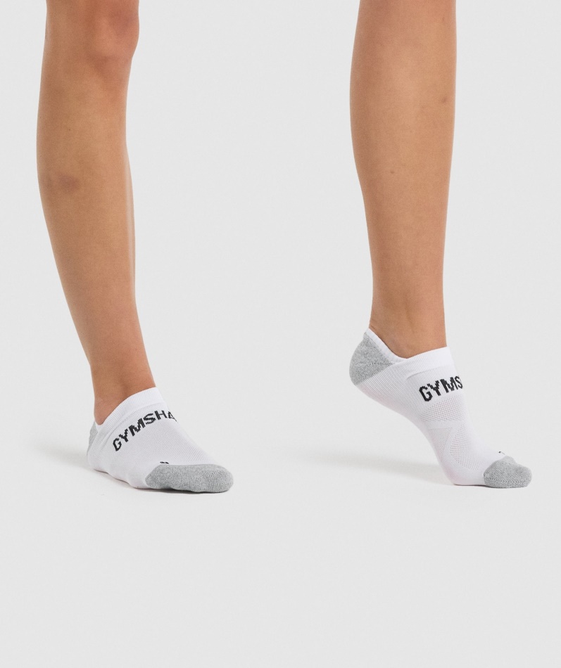 Gymshark No Show Ytelse Sokker Hvite