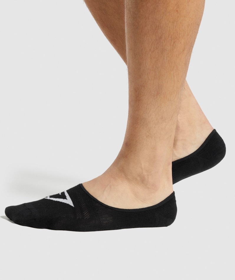 Gymshark No Show Sokker 3pk Svart