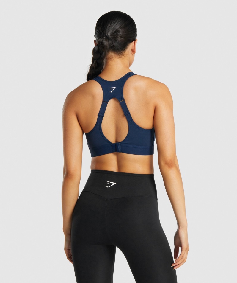 Gymshark Sports-bh Med åpen Rygg Marine