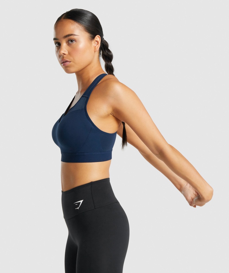 Gymshark Sports-bh Med åpen Rygg Marine