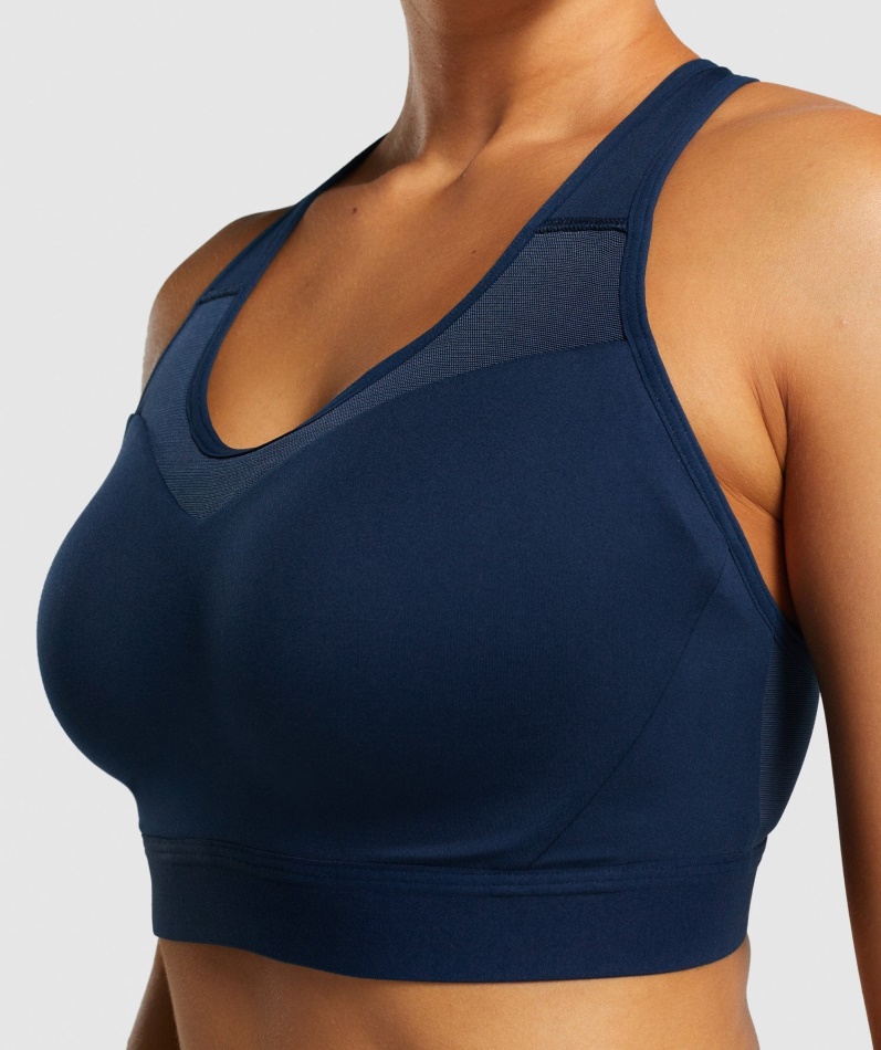 Gymshark Sports-bh Med åpen Rygg Marine