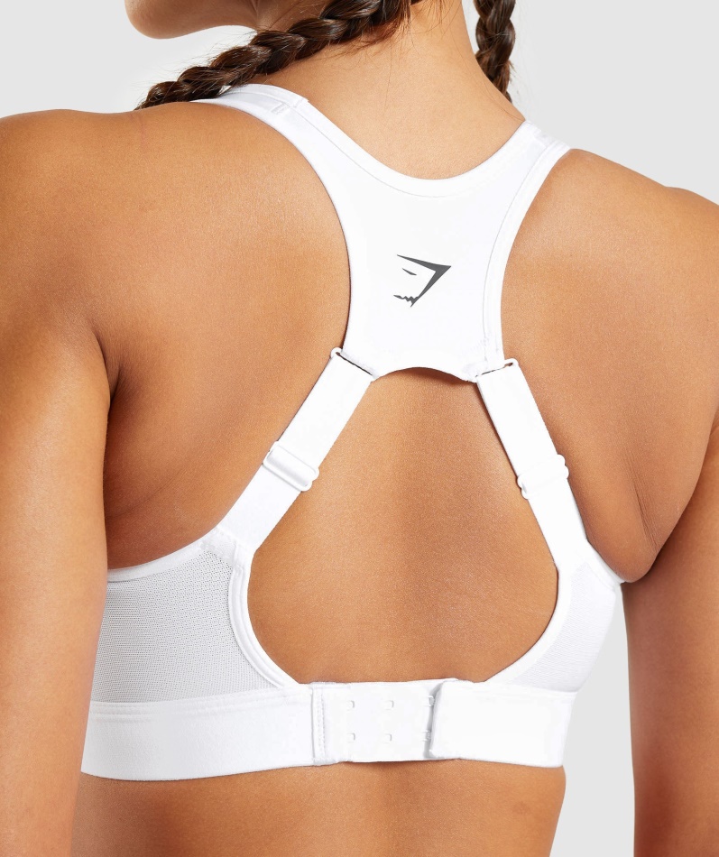 Gymshark Sports-bh Med åpen Rygg Hvit