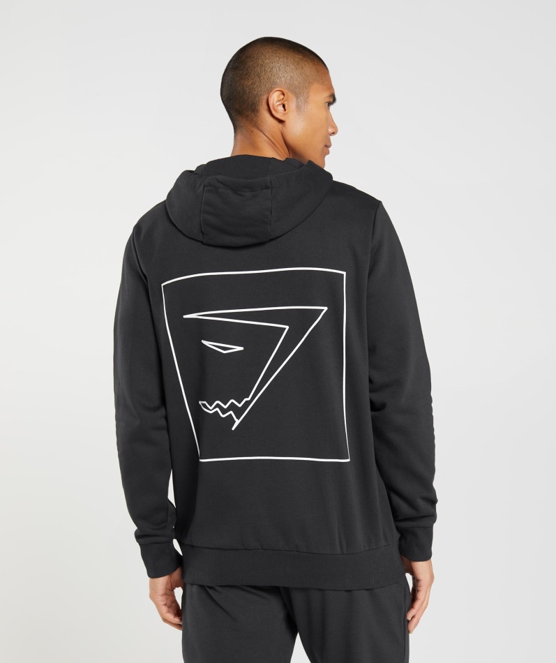Gymshark Outline Hettegenser Svart