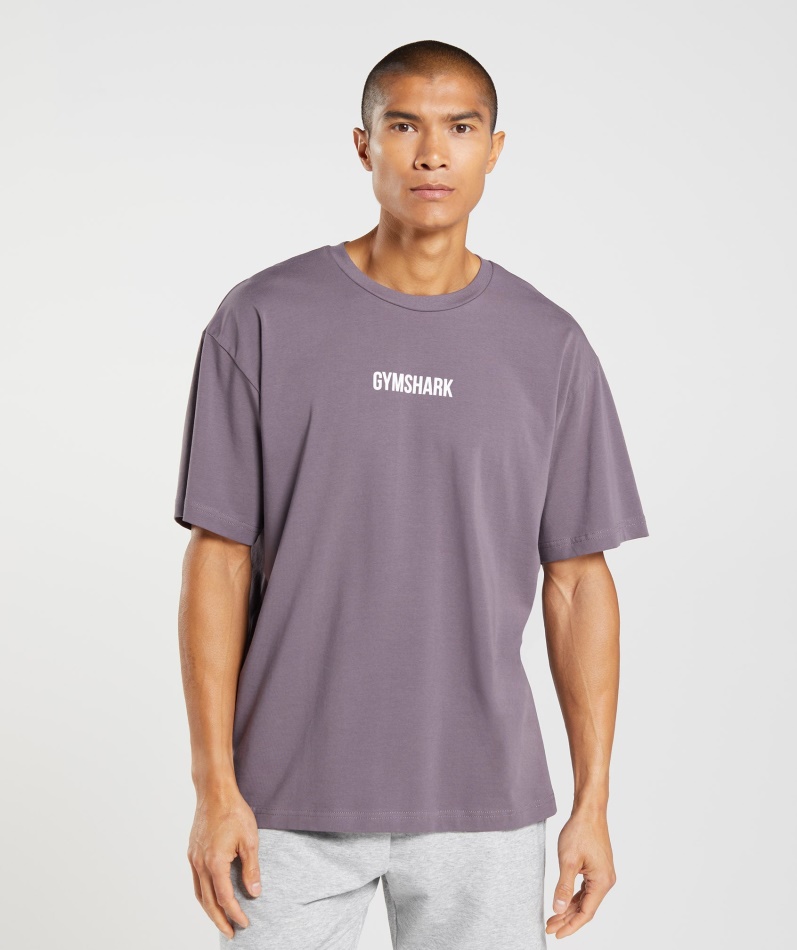 Gymshark Kontur Oversized T-skjorte Musk Lilla