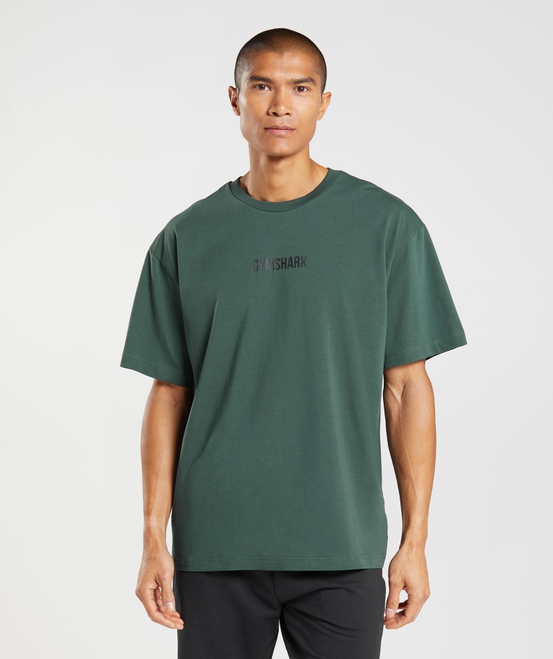 Gymshark Outline Oversized T-skjorte Obsidian Green