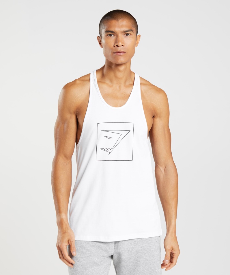 Gymshark Outline Stringer Hvit