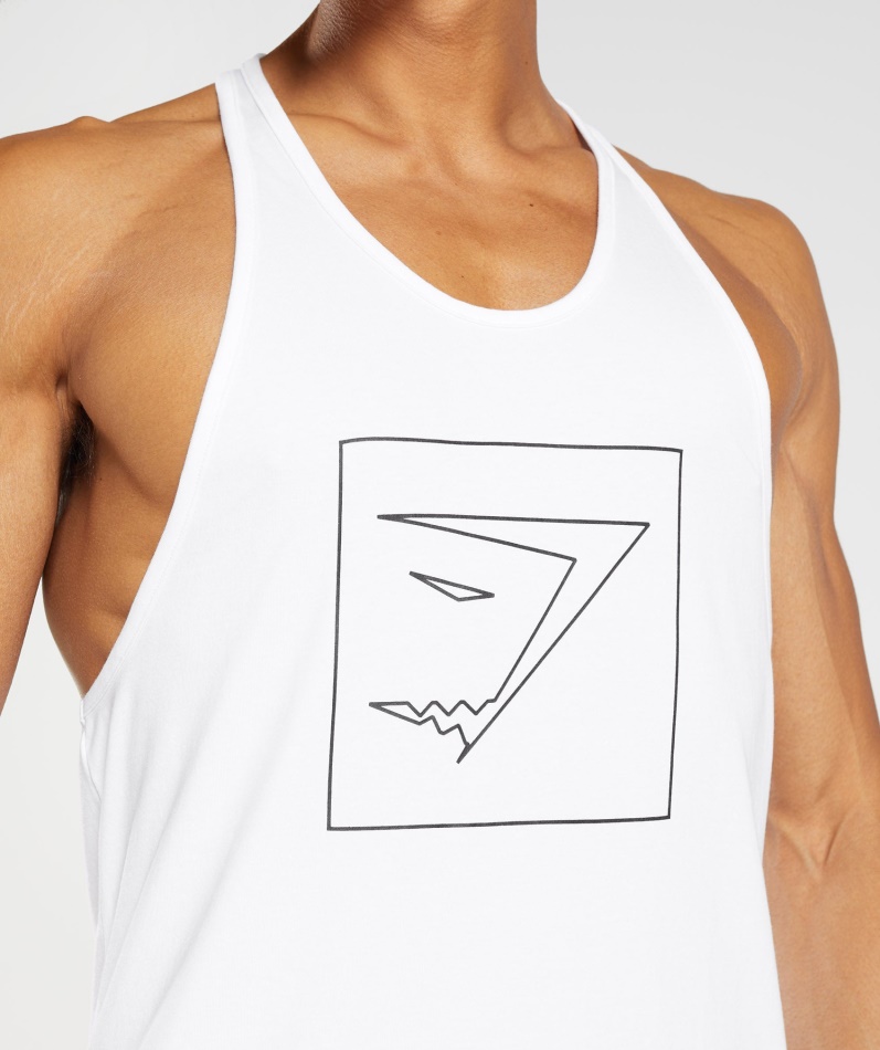 Gymshark Outline Stringer Hvit