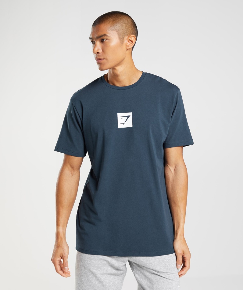 Gymshark Kontur T-skjorte Marine
