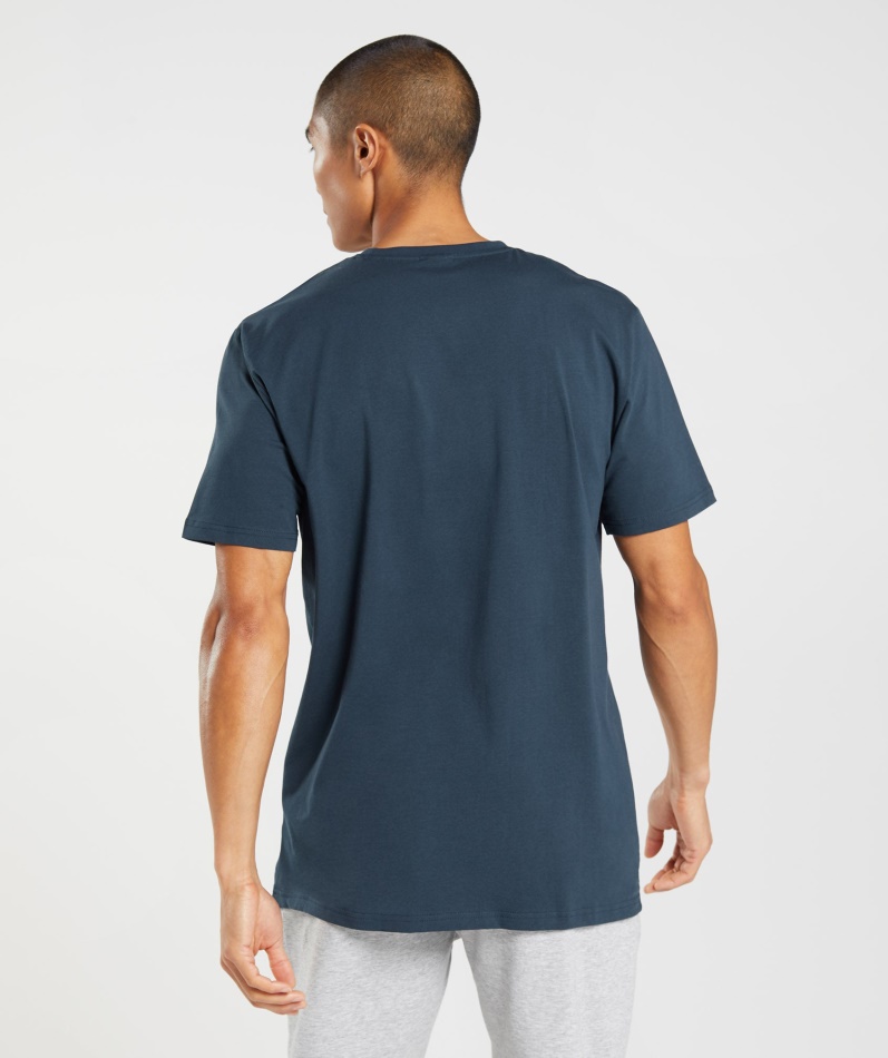 Gymshark Kontur T-skjorte Marine