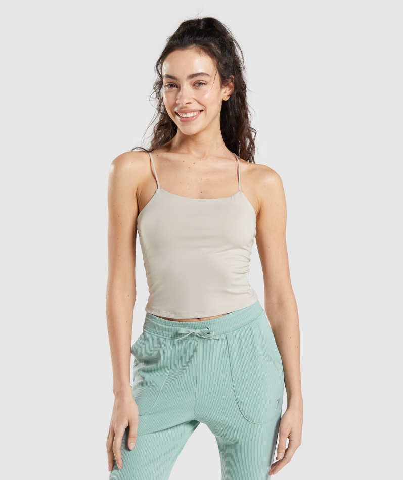 Gymshark Pause Cami Tank Pebble Grey