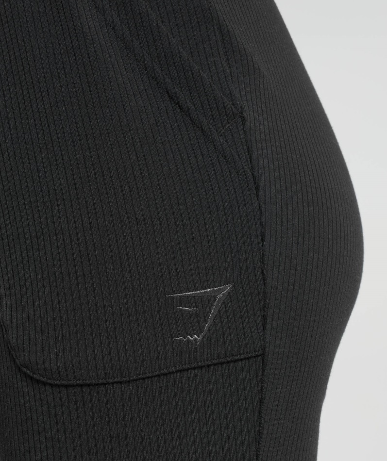 Gymshark Pause Blussede Bukser Svart