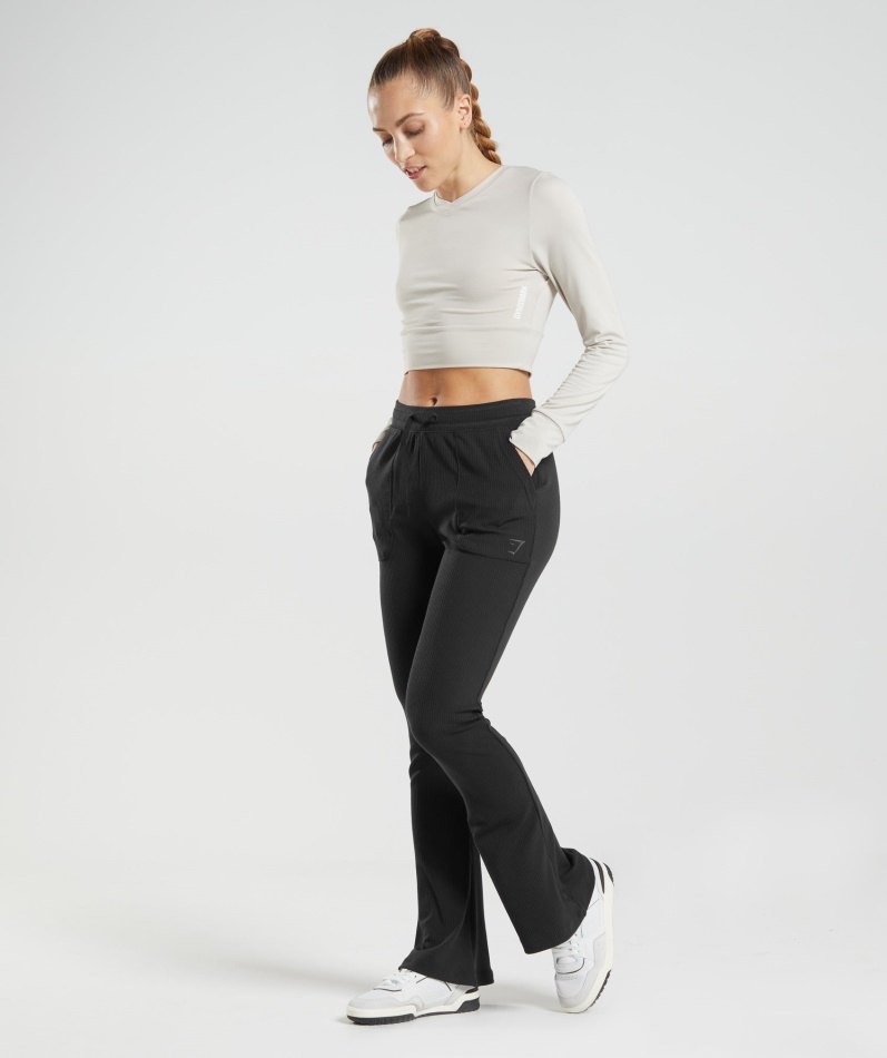 Gymshark Pause Blussede Bukser Svart