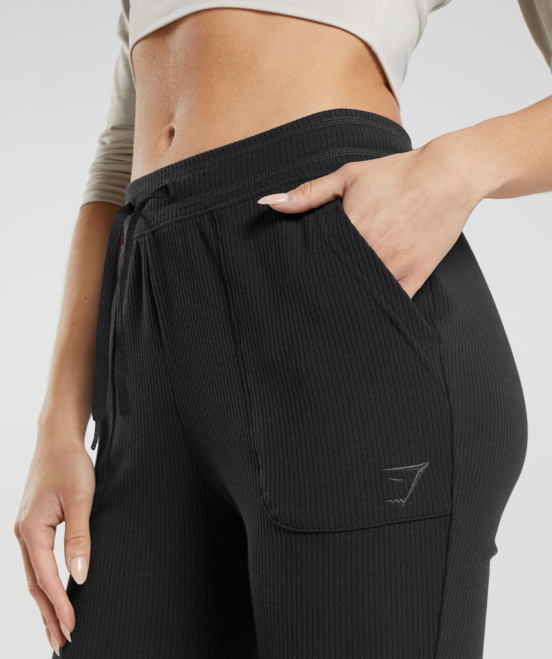 Gymshark Pause Blussede Bukser Svart