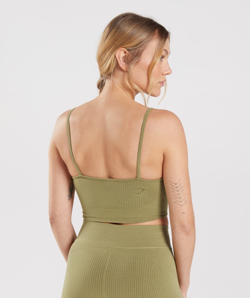 Gymshark Pause Sømløs Bralette Griffin Green