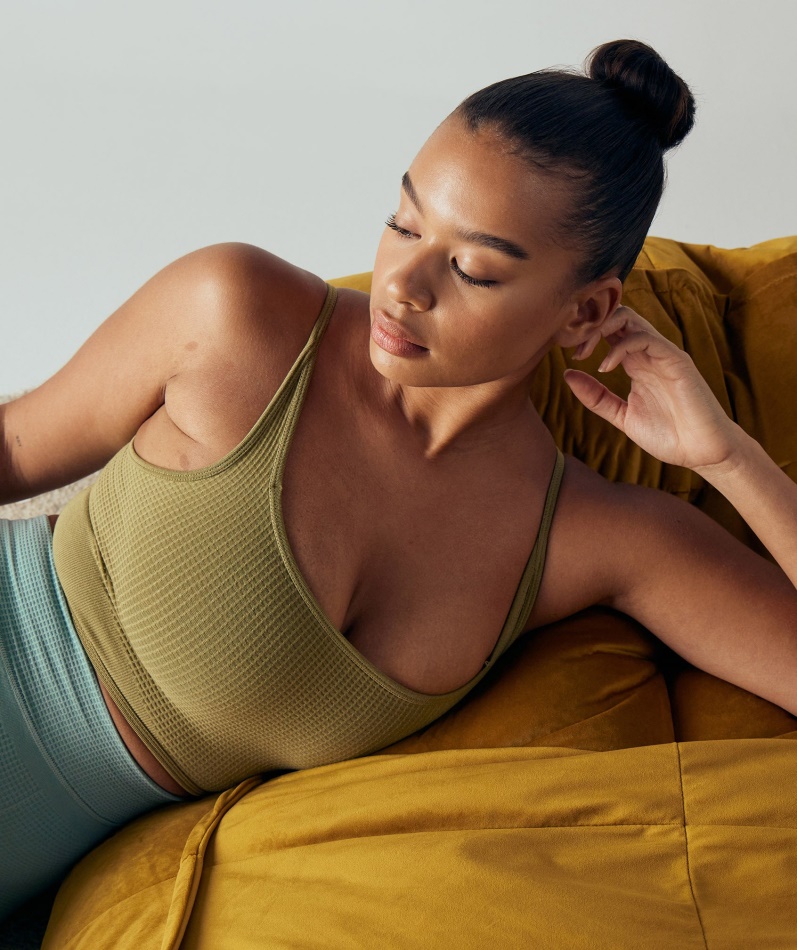 Gymshark Pause Sømløs Bralette Griffin Green