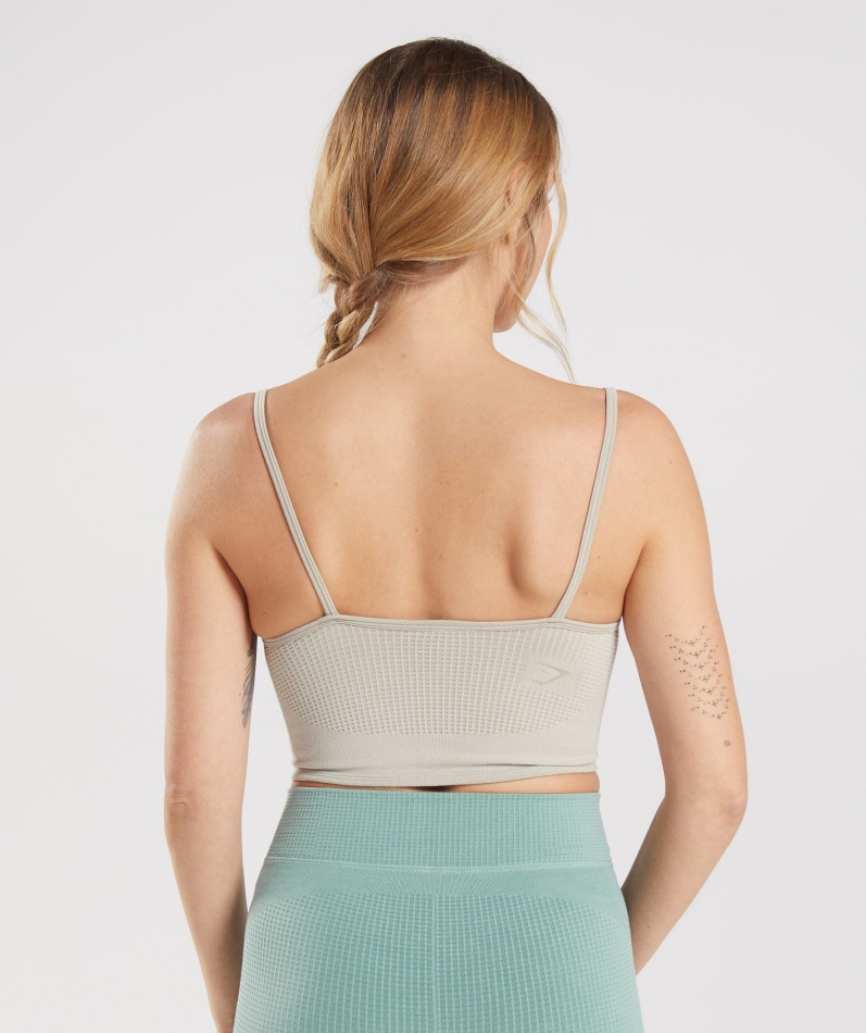 Gymshark Pause Sømløs Bralette Pebble Grey