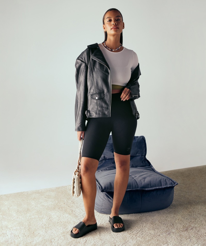 Gymshark Pause Sømløs Sykkelshorts Svart